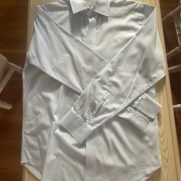 Burberry Other - Burberry Sky Blue Striped Dress Shirt
